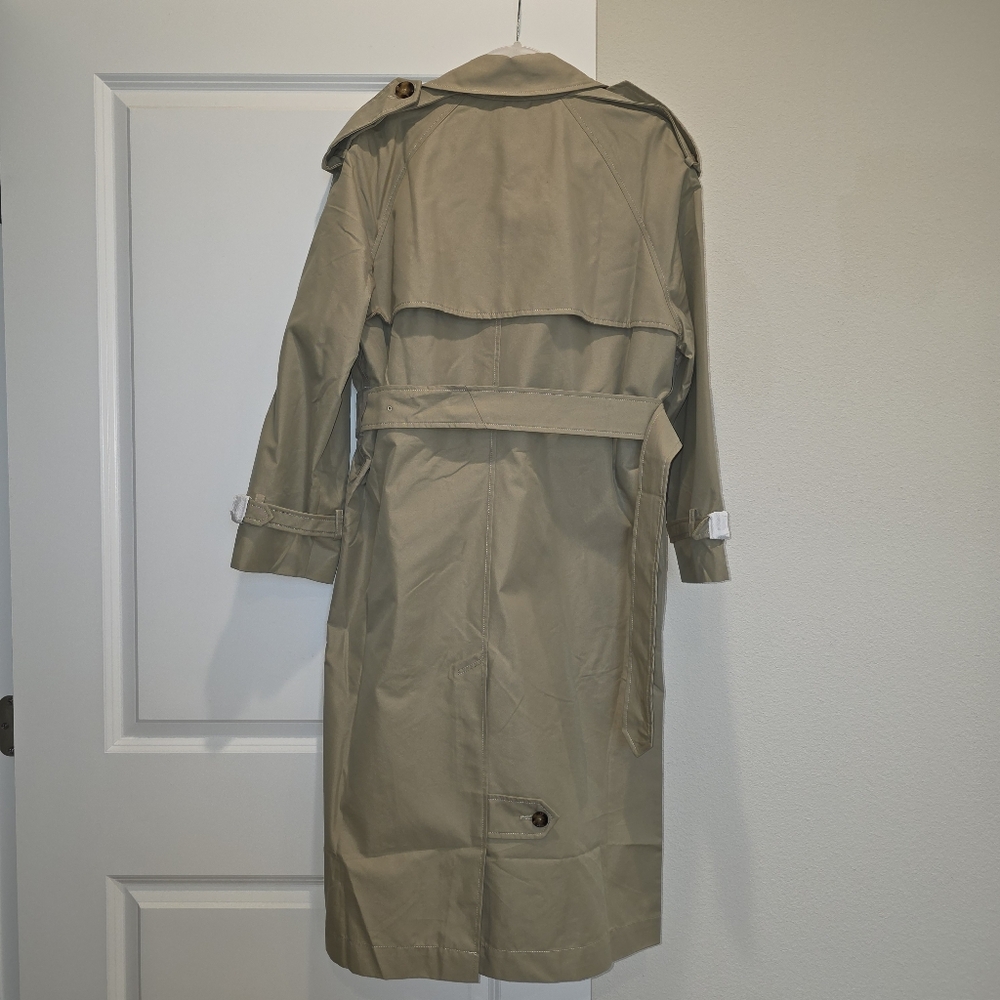 Burberry Trench Coat Khaki Oversized UK 10 US 8 - Never Worn - Picture 4 of 17